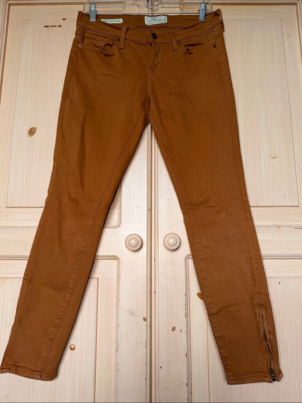 Lucky Brand Copper Orange Skinny Jeans